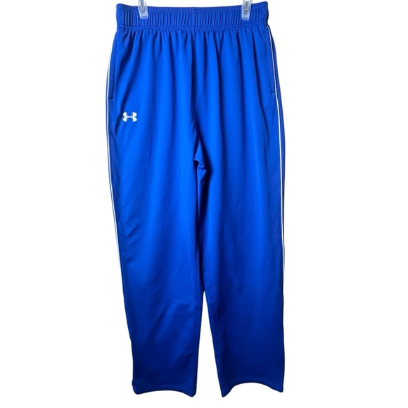Under Armour Blue Loose Fit Warm Up Basketball Pants Drawstring Men’s Size Large - Picture 1 of 16